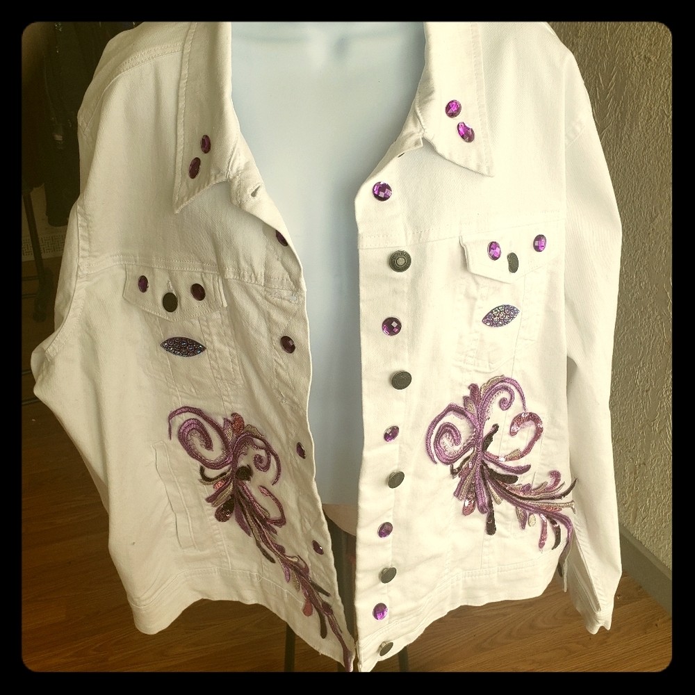 Embellished denim jacket